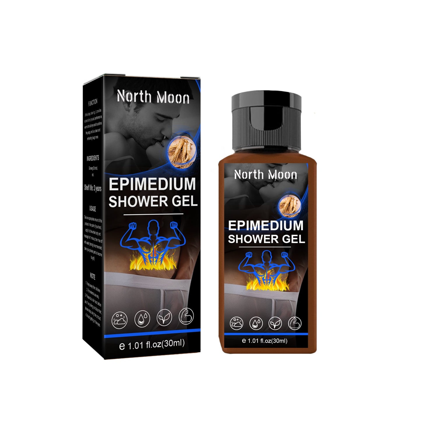Epimedium Shower Gel, Body Odor Private Parts Clean Refreshing Enhance Endurance Body Wash