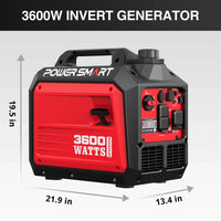 Side view of lightweight portable gas generator highlighting handle and wheels for easy transport.