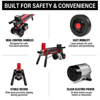 7-Ton 15Amp Electric Wood Log Splitter DB6407 product image for TrustyMall.