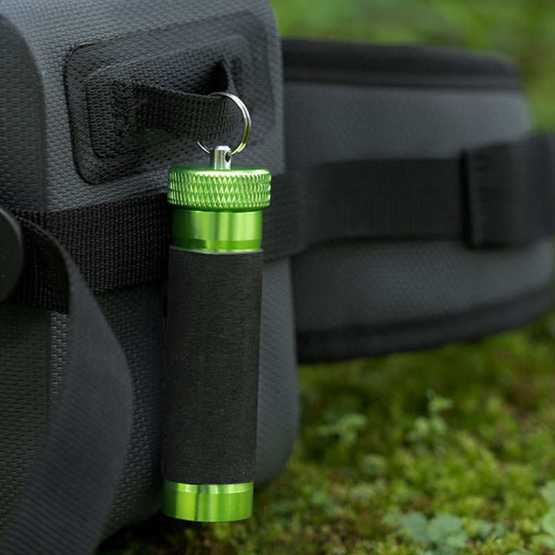 Aluminum alloy traction rod – anti-slip rubber, hook line for pulling/knotting, fishing tool with hand & line protection.