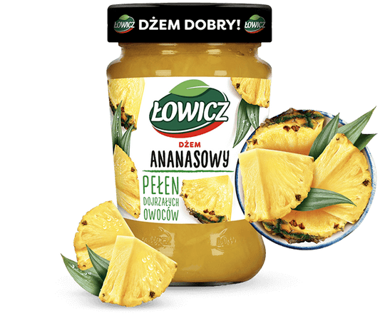 Lowicz Jam Pineapple(Ananasowy) 280g
