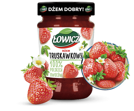 Lowicz Jam Strawberry (Truskawkowy) 450g