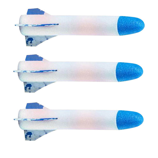 Children's Foot Plastic Rocket Launcher Pressure Air Outdoor Science Educational Toy Multiplayer Game Toy For Gift 3 Rocket