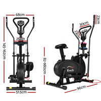 Front angle of Everfit Elliptical Cross Trainer showing LCD display and sturdy base.