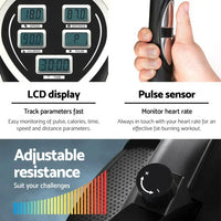 Elliptical Cross Trainer compact design suitable for home gym setups with black finish.