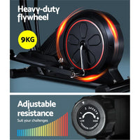 LCD display panel on Everfit elliptical showing workout data