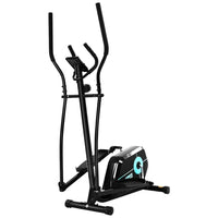 Close-up of the Everfit elliptical's adjustable resistance knob and sturdy frame.