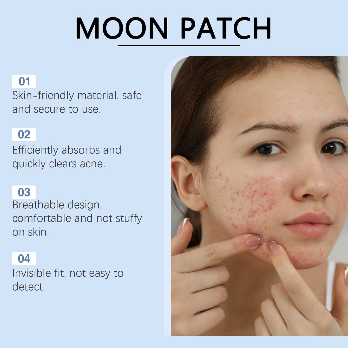 Moon Acne Patch Repair Acne Skin Breathable Facial Skin Gentle Cleansing Patch