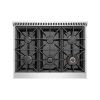 Empava 36GR08 36 In. Pro-Style Slide-In Single Oven Gas Range