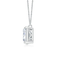 AGI Certified Lab-Grown Emerald-Cut & Pear Diamond Two-Stone Pendant
