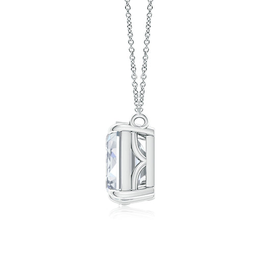 AGI Certified Lab-Grown Emerald-Cut & Pear Diamond Two-Stone Pendant