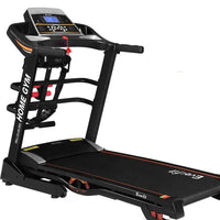 Everfit Electric Treadmill angled side view showing black frame and digital console