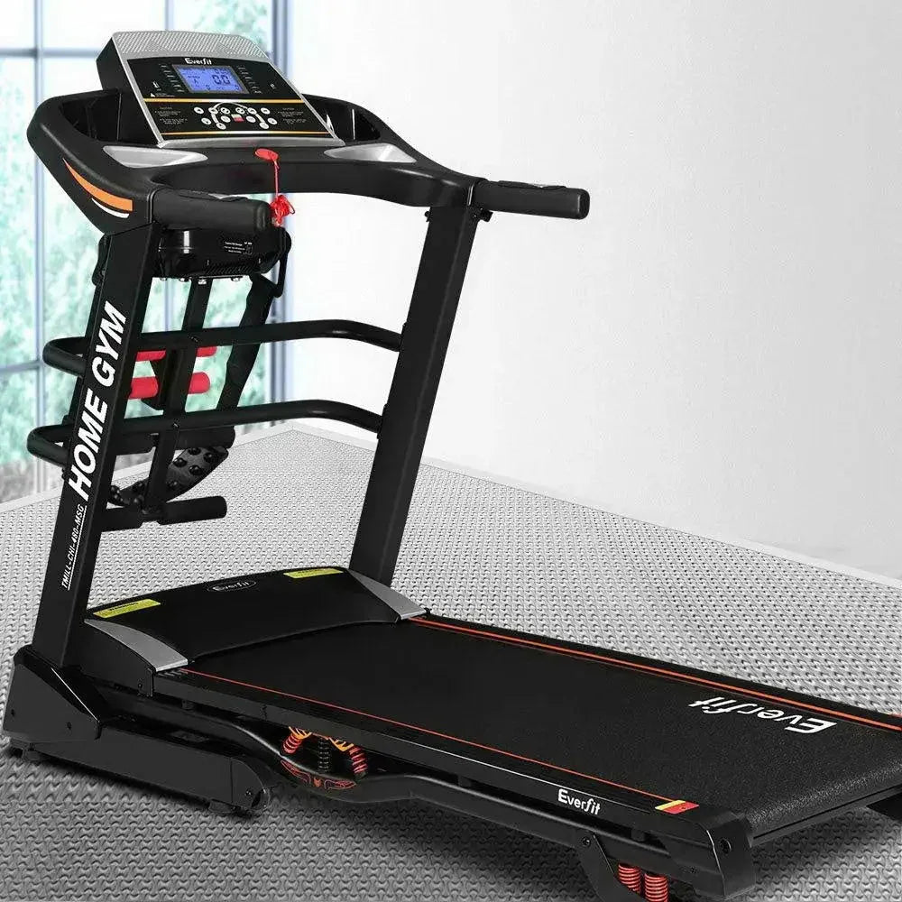 Close-up of treadmill pulse sensors integrated into handlebars
