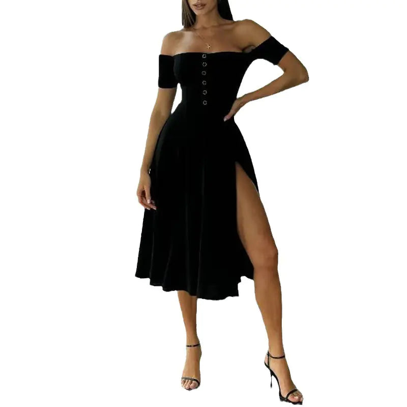 2023 Summer Women's Elegant Loose Solid Dress