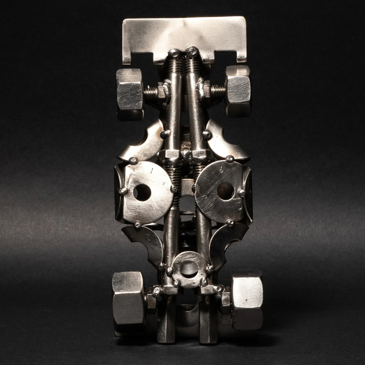 Scrap Metal Formula 1 Car, Steel Indy Car Figurine, Nuts and Bolts - Trustymall
