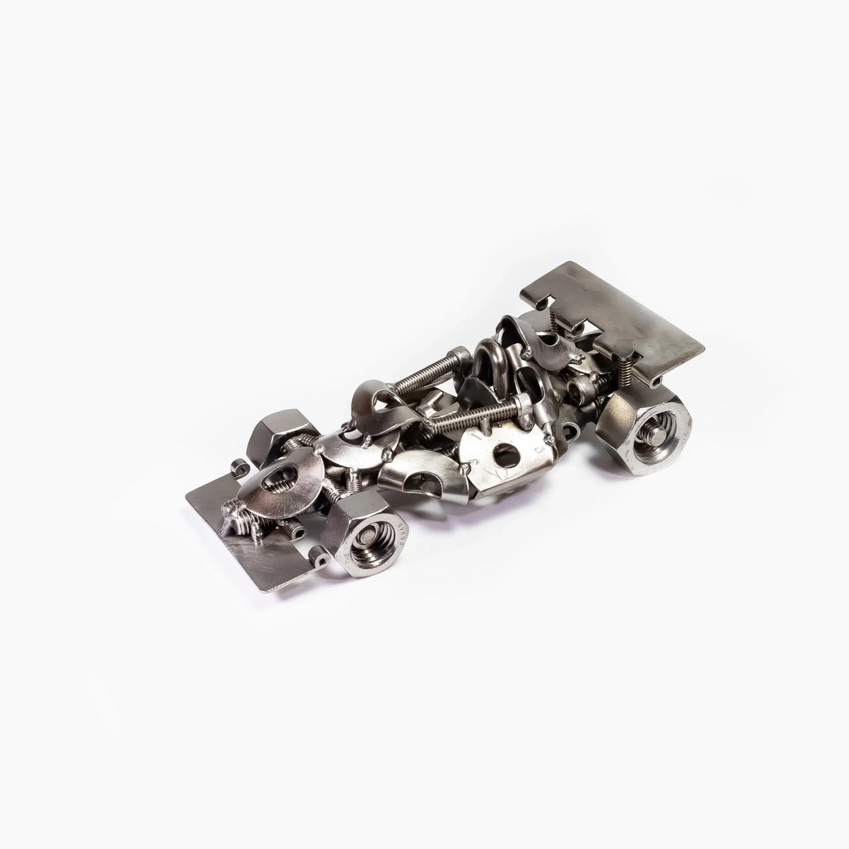 Scrap Metal Formula 1 Car, Steel Indy Car Figurine, Nuts and Bolts - Trustymall