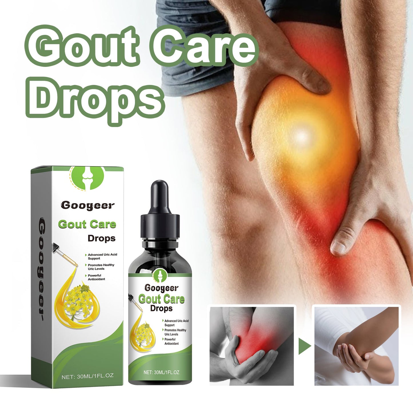 Gout Care Drops, Relieve Lumbar Knee Joint Pain Body Care Drops