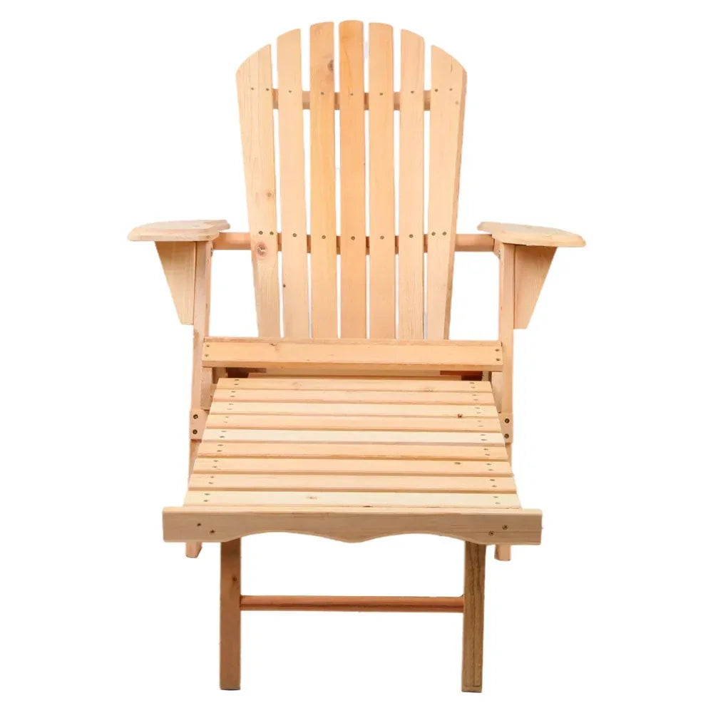 Close-up of eco-friendly painted Adirondack chair showing beveled design and curved edges