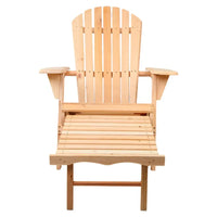 Close-up of eco-friendly painted Adirondack chair showing beveled design and curved edges