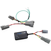 FlexFuel+ CAN Bus and Bluetooth ECA upgrade kit components laid out on a white background.