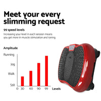 Side view of Everfit Vibration Machine platform showing sturdy black and silver design.