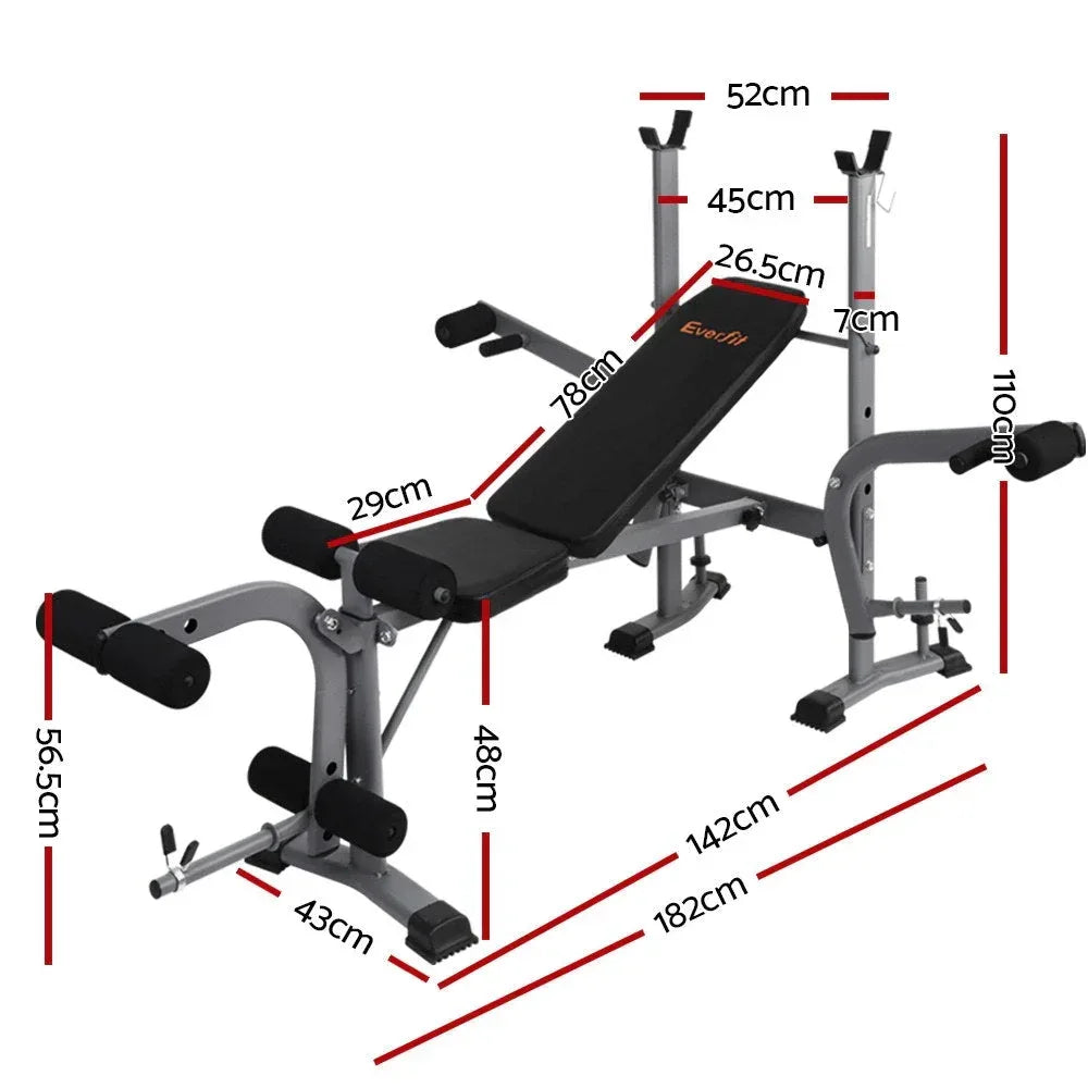 Everfit Multi Station Weight Bench Press Fitness Weights Equipment - Trustymall