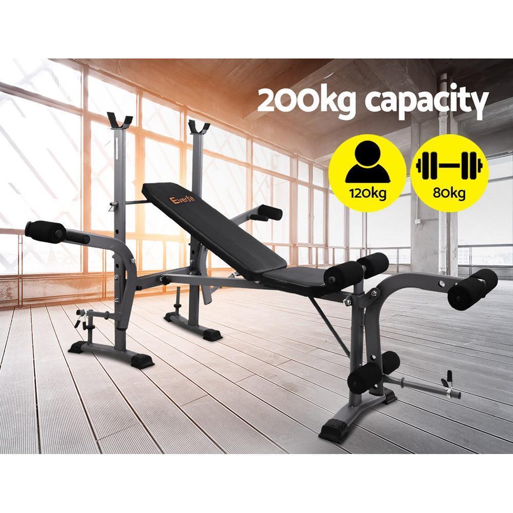 Everfit Weight Bench 8 in 1 Bench Press Adjustable Home Gym Station - Trustymall