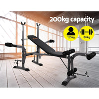 Everfit Weight Bench 8 in 1 Bench Press Adjustable Home Gym Station - Trustymall