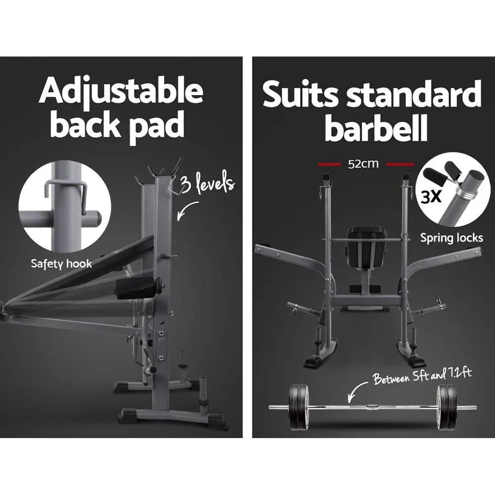 Everfit Weight Bench 8 in 1 Bench Press Adjustable Home Gym Station - Trustymall