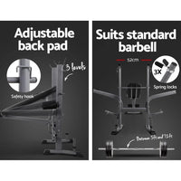 Everfit Weight Bench 8 in 1 Bench Press Adjustable Home Gym Station - Trustymall