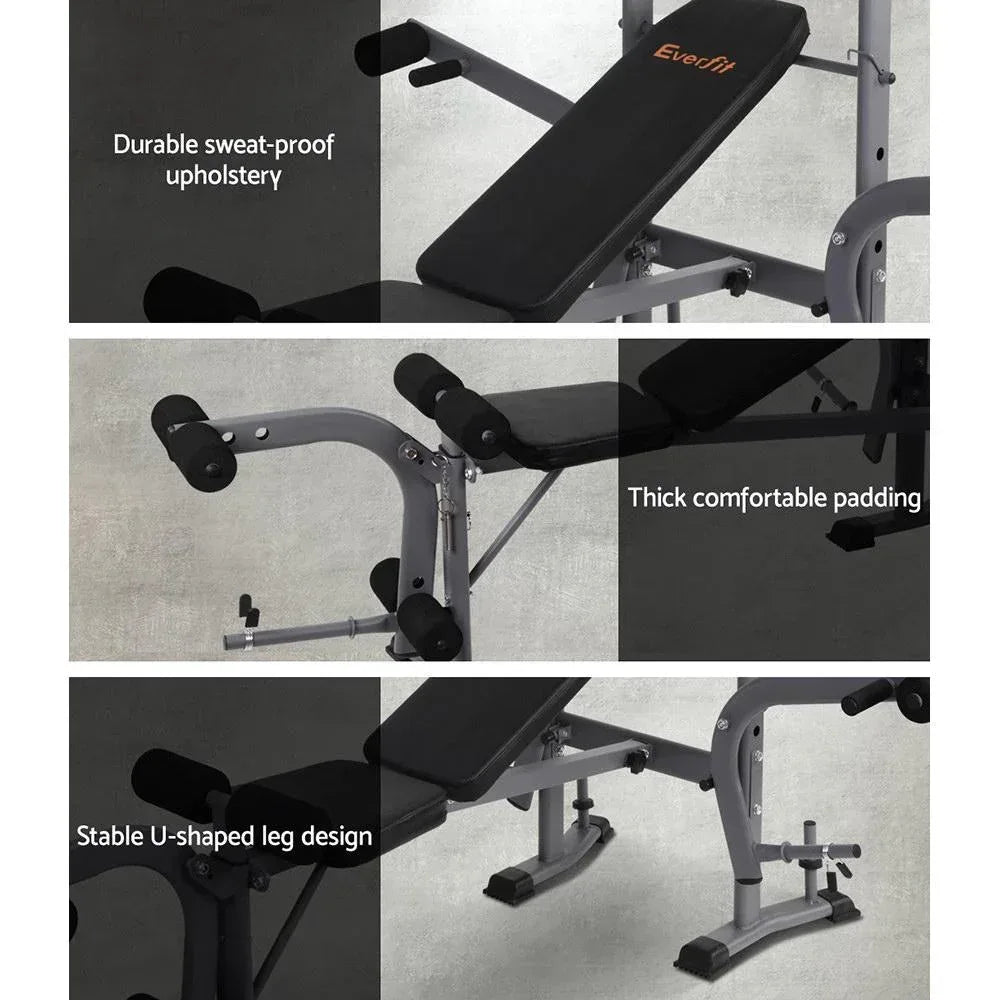Everfit Weight Bench 8 in 1 Bench Press Adjustable Home Gym Station - Trustymall