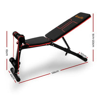 Side view of Everfit weight bench in incline position highlighting durable construction.