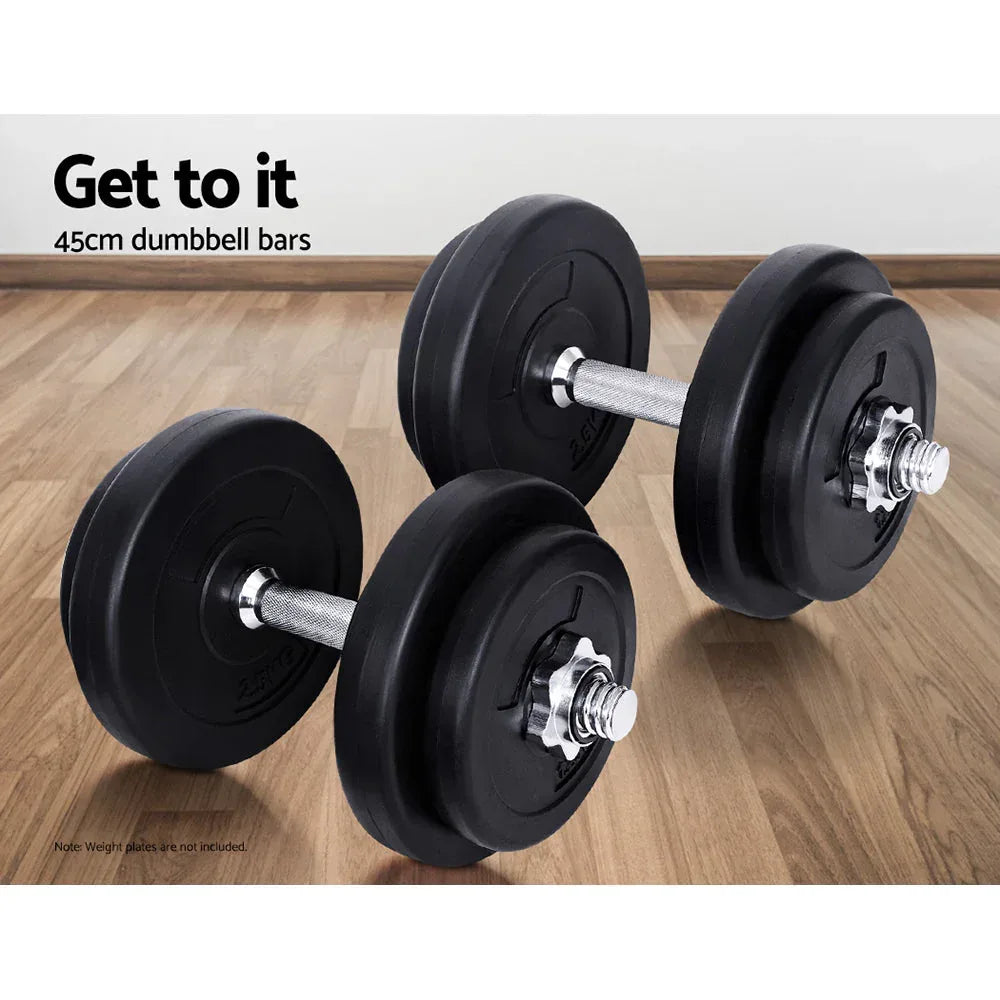 Everfit 45cm Dumbbell Bar Gym Home Exercise 150kg Capacity - Trustymall