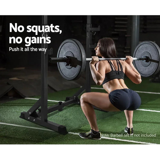 Everfit Ağırlık Sehpası, Ayarlanabilir Squat Rack, Ev Tipi Spor Salonu Ekipmanı, 300 kg