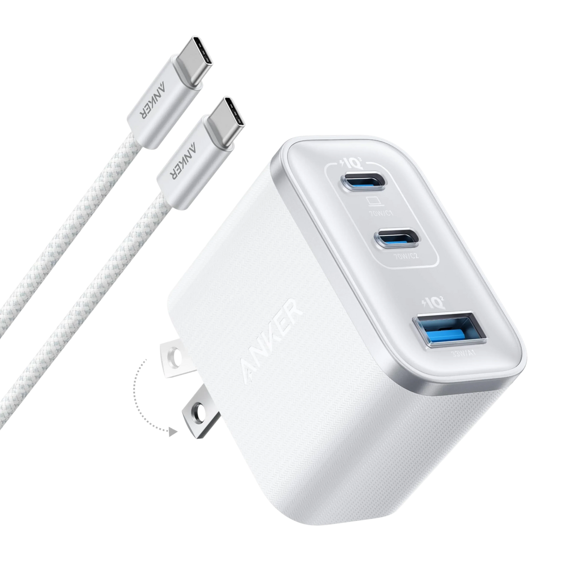 Anker Nano Charger (70W, 3 Ports) - Trustymall