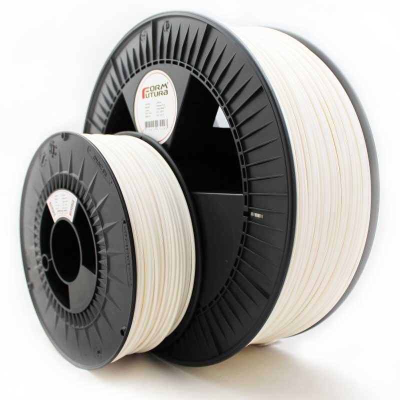 Big spool of frosty white FormFutura PLA 3D printer filament, 1.75 mm diameter