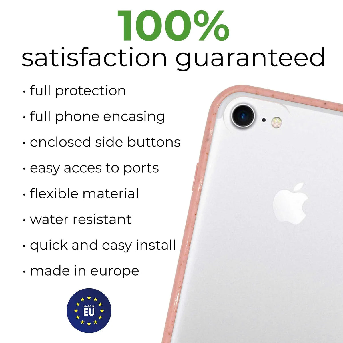 Biodegradable phone case - Transparent Pink - Trustymall