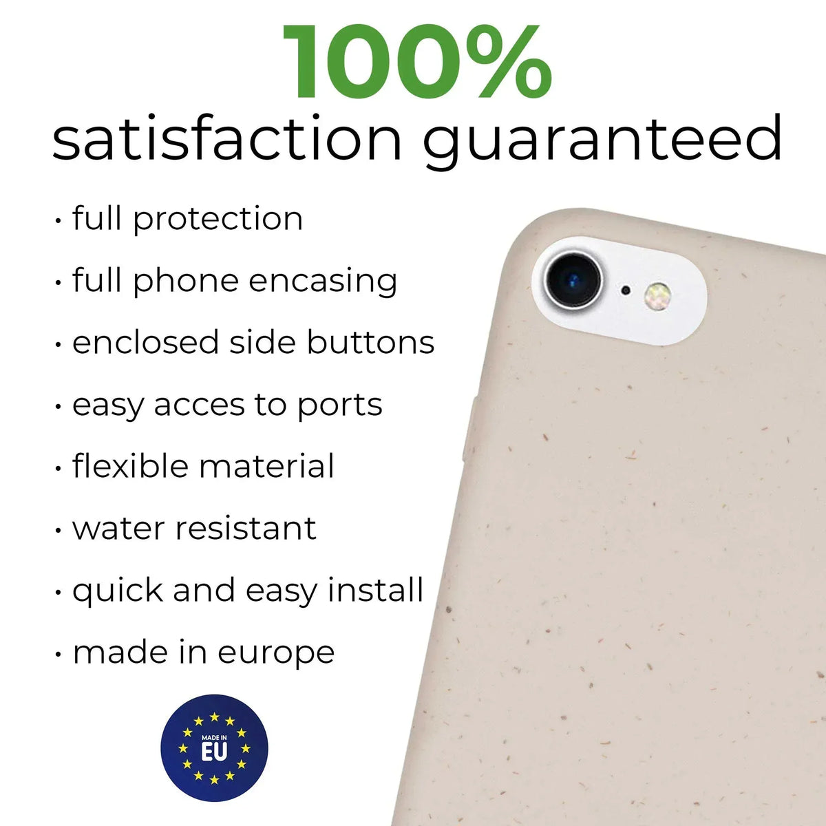 Biodegradable Personalized Phone Case - Natural White - Trustymall