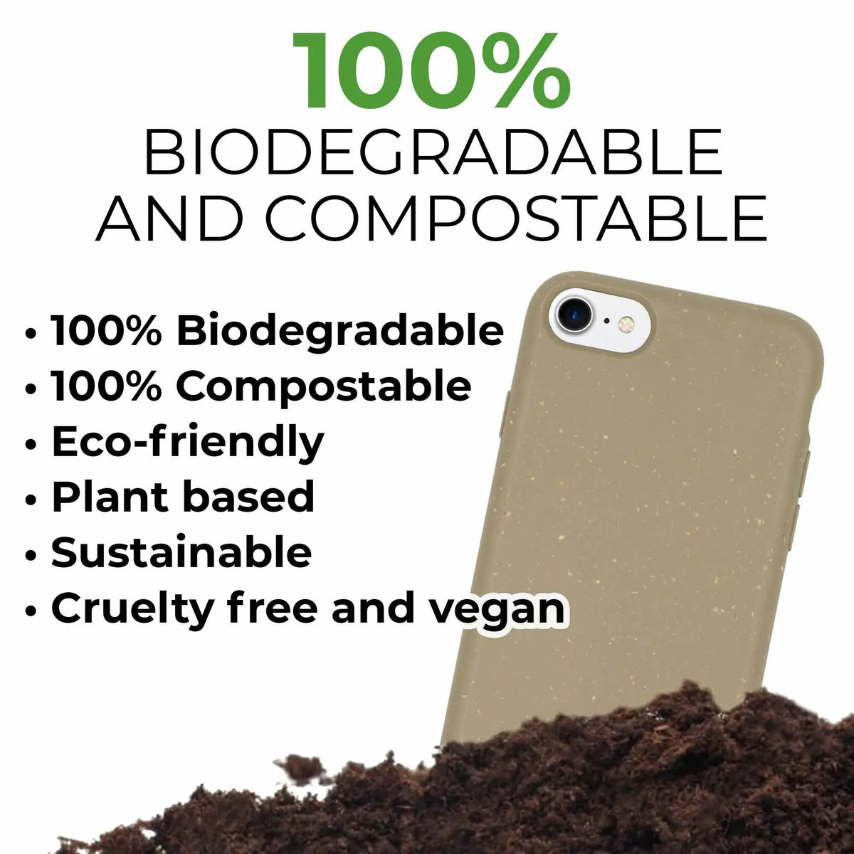 Biodegradable phone case - Olive green - Trustymall