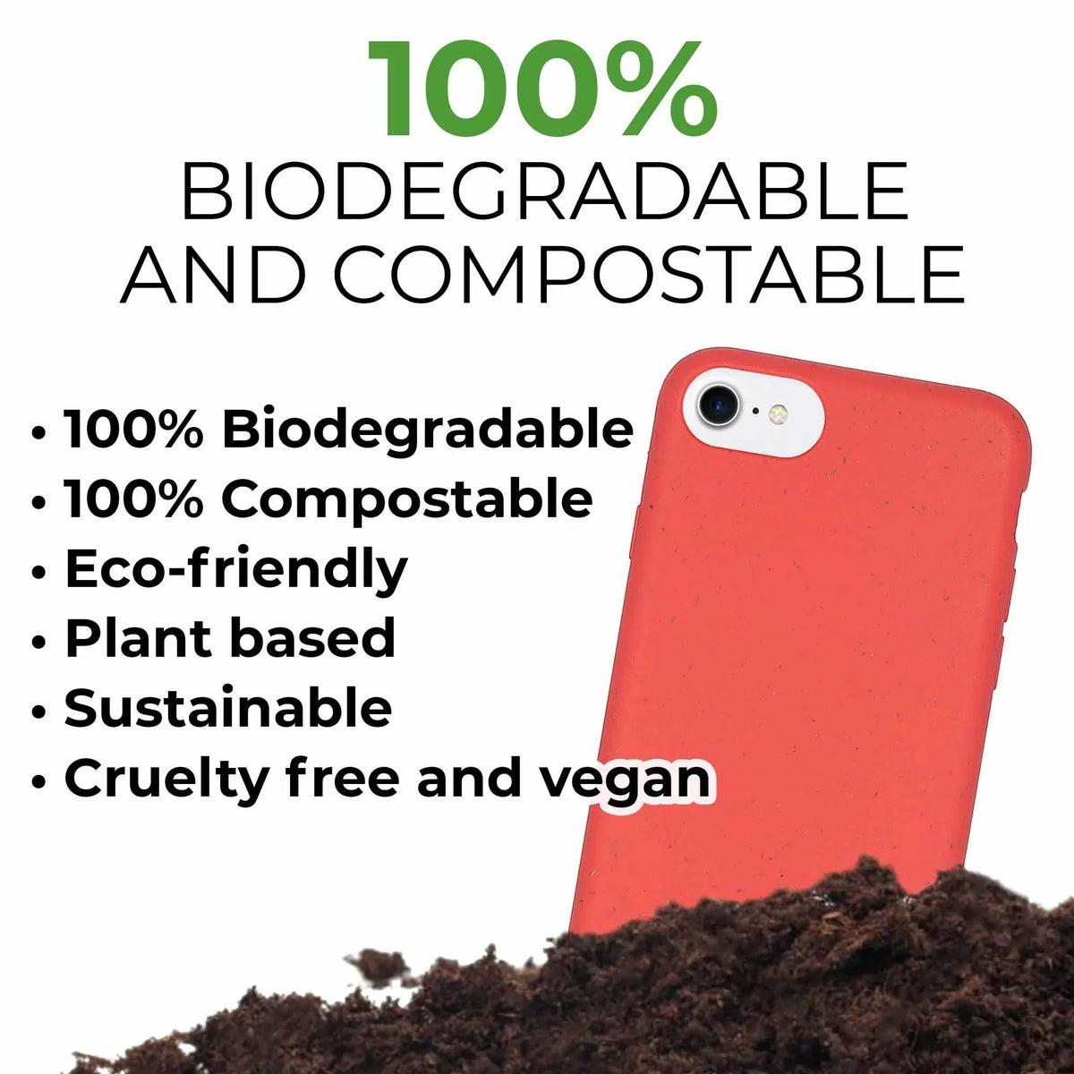 Biodegradable phone case - Red - Trustymall