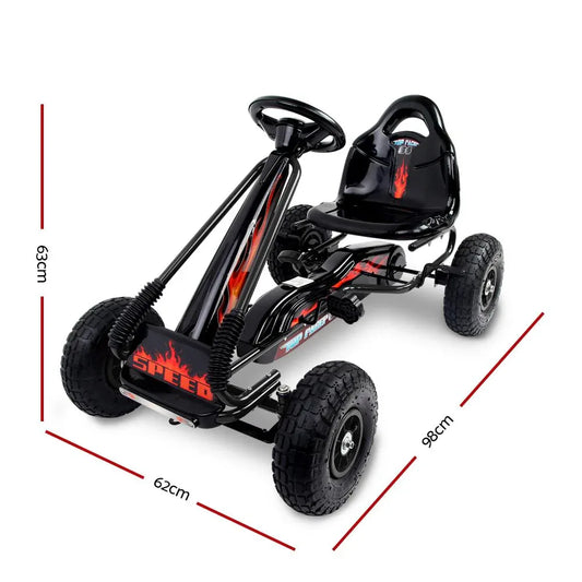 Rigo Kids Pedal Go Kart Car Ride On Toys Racing Bike Rubber Tyre