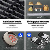 LockMaster Electric Sliding Gate Opener 1200KG Auto Keypad Hardware