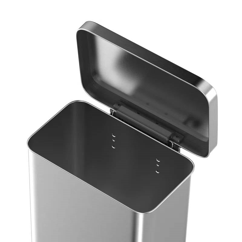 20-Gallon Sturdy Stainless Steel Kitchen Trash Can with Step-on Lid