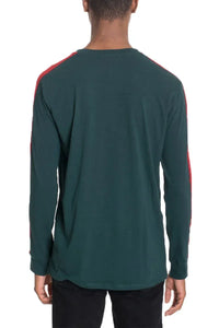 SIDE STRIPE LONG SLEEVE- GREEN - Trustymall
