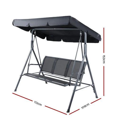 Swing Chair Outdoor Furniture Hanging Chairs Hammock 3 Seater Canopy