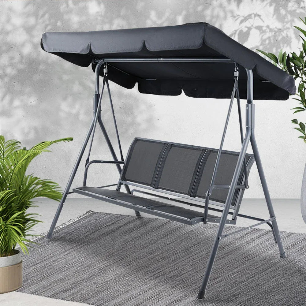 Assembly instructions and parts for the outdoor 3-seater hanging swing chair