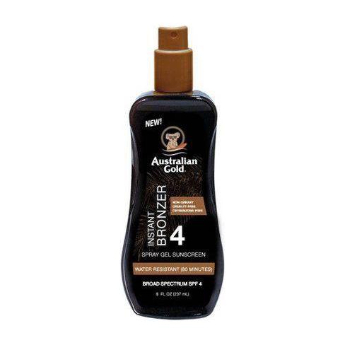 Australian Gold SPF 4 Spray Gel with Bronzer 8 Oz