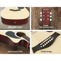 Close-up of electric acoustic guitar’s 5-band EQ control panel and pickup system.