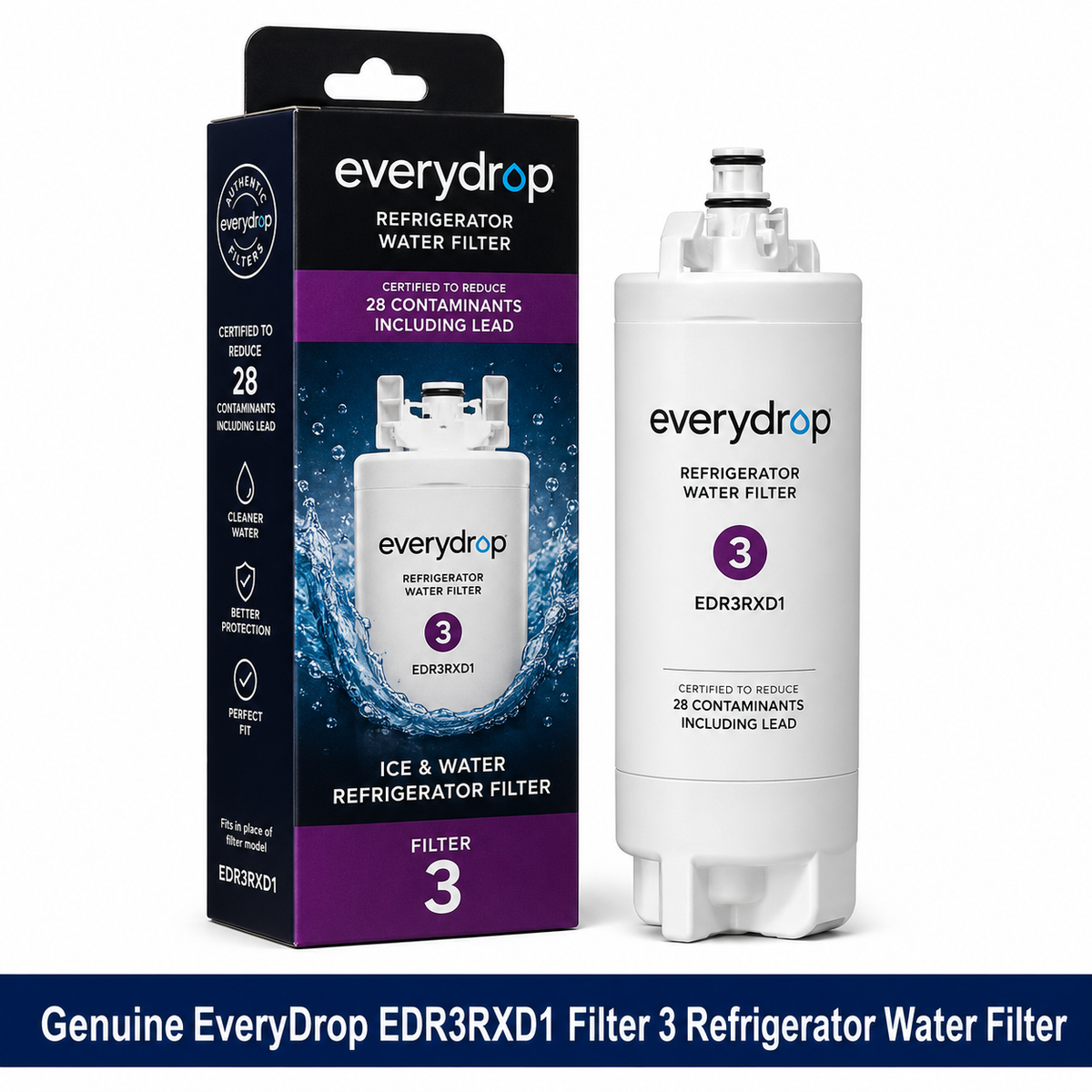 EveryDrop EDR3RXD1 Filter 3 Refrigerator Water Filter