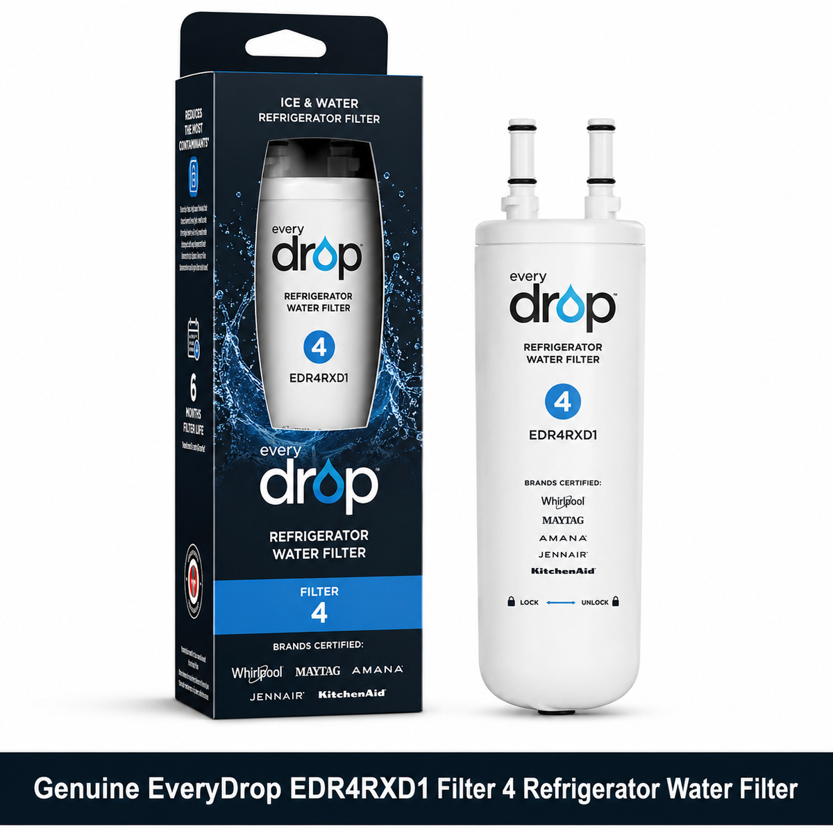 EveryDrop EDR4RXD1 Filter 4 Refrigerator Water Filter